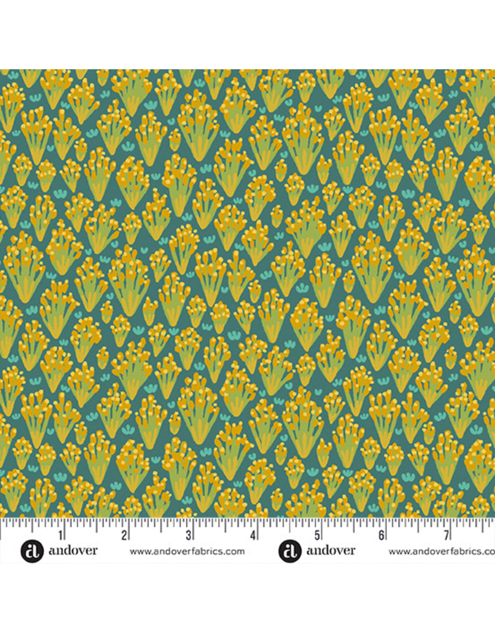 Andover Fabrics ON SALE-5 YARD CUT - Floral States of America, Nevada Sagebrush, Fabric Half-Yards