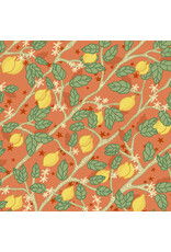Eye Candy Quilts ON SALE-5 YARD CUT, Ciao Bella, Limoni in Coral
