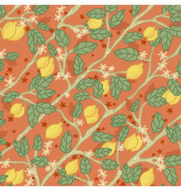 Eye Candy Quilts Ciao Bella, Limoni in Coral, Fabric Half-Yards