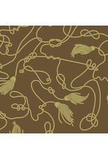 Eye Candy Quilts ON SALE-5 YARD CUT, Ciao Bella, Knot and Tassel in Coffee