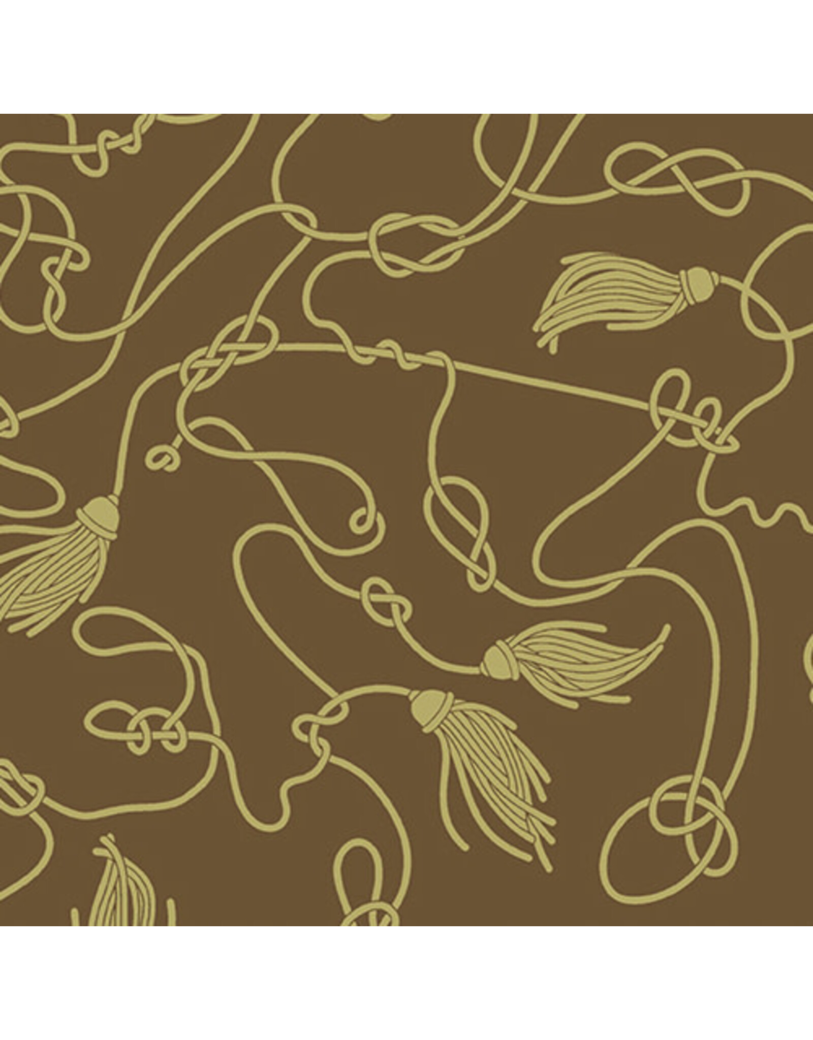 Eye Candy Quilts ON SALE-5 YARD CUT, Ciao Bella, Knot and Tassel in Coffee