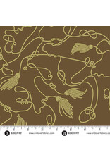 Eye Candy Quilts Ciao Bella, Knot and Tassel in Coffee, Fabric Half-Yards