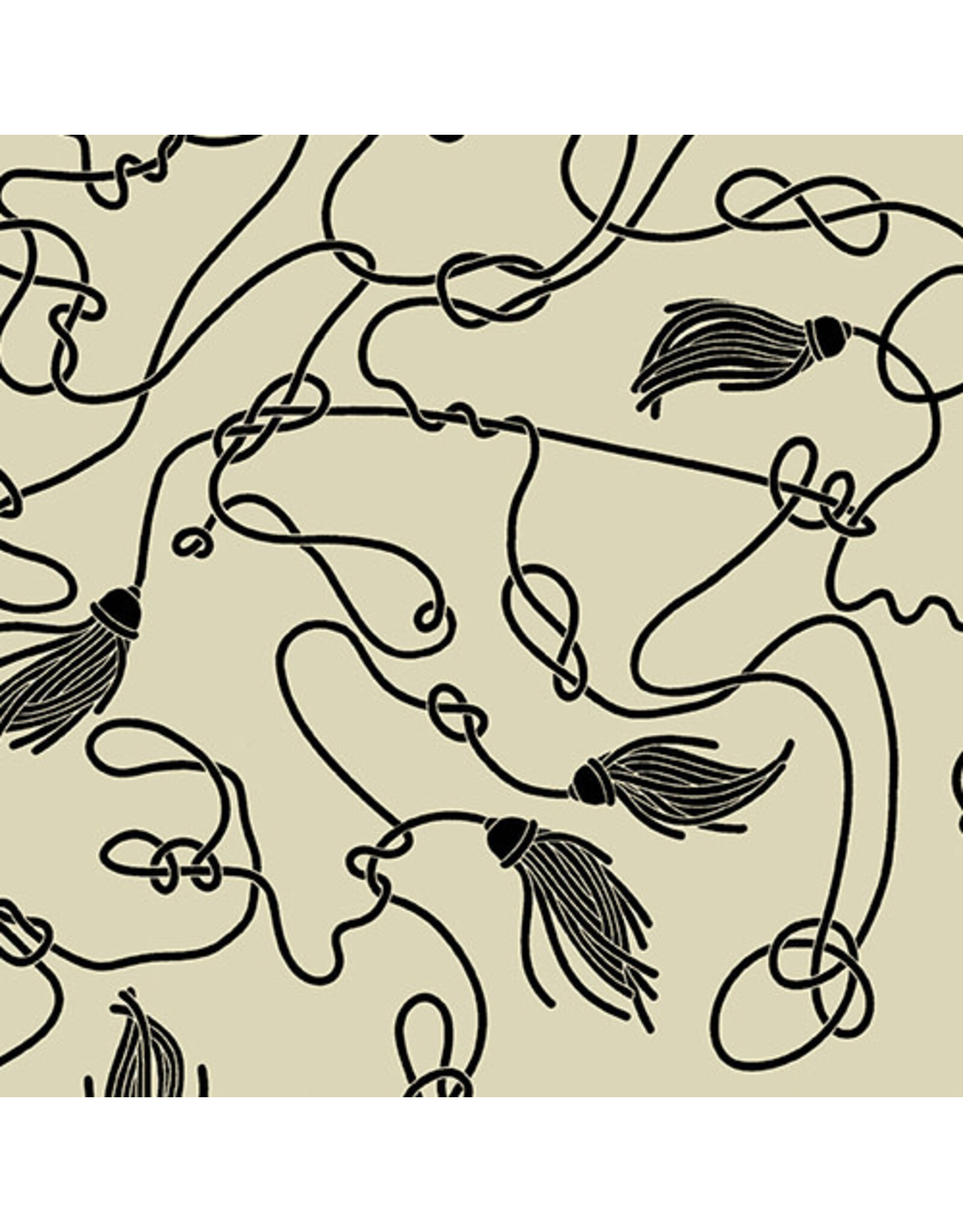 Eye Candy Quilts ON SALE-5 YARD CUT - Ciao Bella, Knot and Tassel in Alabaster