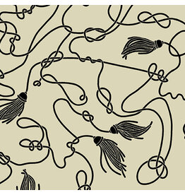 Eye Candy Quilts ON SALE-5 YARD CUT - Ciao Bella, Knot and Tassel in Alabaster