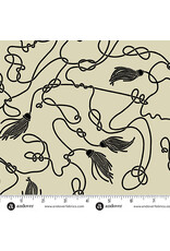 Eye Candy Quilts ON SALE-5 YARD CUT - Ciao Bella, Knot and Tassel in Alabaster