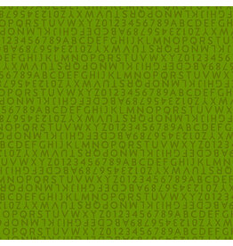 Alison Glass ON SALE - 5 YARD CUT, Postmark, Letters in Moss