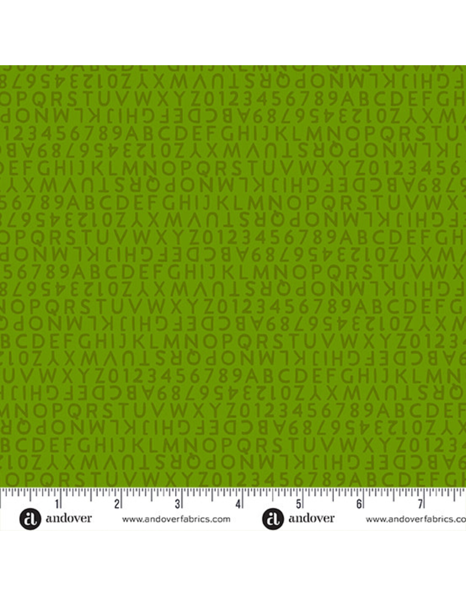Alison Glass ON SALE - 5 YARD CUT, Postmark, Letters in Moss