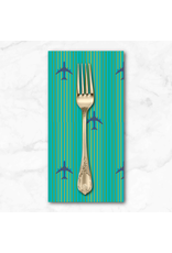 PD's Alison Glass Collection Postmark, Air Mail in Teal, Dinner Napkin