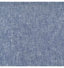 Robert Kaufman Brussels Washer Yarn Dye in Denim, Linen Rayon Blend, Fabric Half-Yards