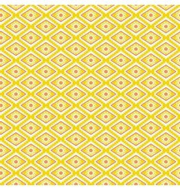 Miriam Bos Hola Frida, Talavera Tiles in Lemon, Fabric Half-Yards