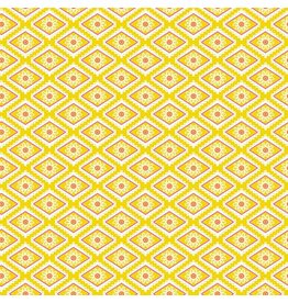 Miriam Bos ON SALE-5 YARD CUT - Hola Frida, Talavera Tiles in Lemon, Fabric Half-Yards
