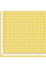 Miriam Bos Hola Frida, Talavera Tiles in Lemon, Fabric Half-Yards
