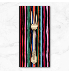 PD's Miriam Bos Collection Hola Frida, Mexican Stripe in Coal, Dinner Napkin