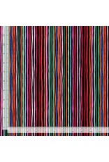 PD's Miriam Bos Collection Hola Frida, Mexican Stripe in Coal, Dinner Napkin