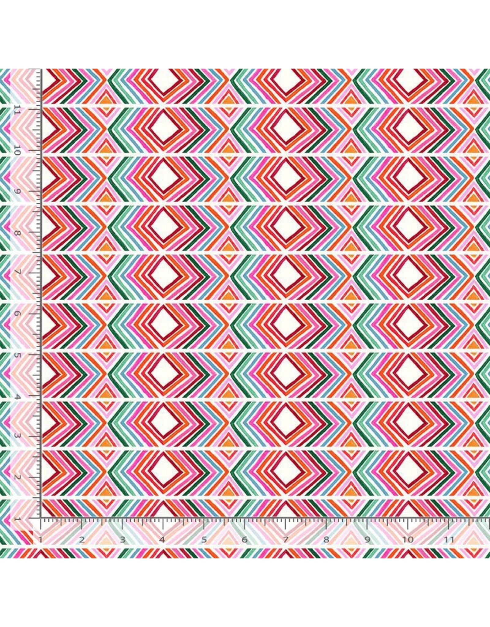 Miriam Bos ON SALE-5 YARD CUT - Hola Frida, Manta in White