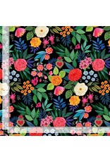 Miriam Bos Hola Frida, Bellezza in Coal, Fabric Half-Yards