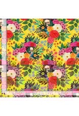 Miriam Bos Hola Frida, Hola Frida in Buttercup, Fabric Half-Yards