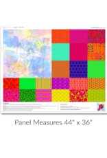 Lewis & Irene The Flower Collection, Poppy Panel in Bright, 36" x 44" Fabric Panel