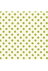 Lewis & Irene ON SALE-5 YARD CUT - The Kitchen Garden, Polka Dot Cabbage in Cream