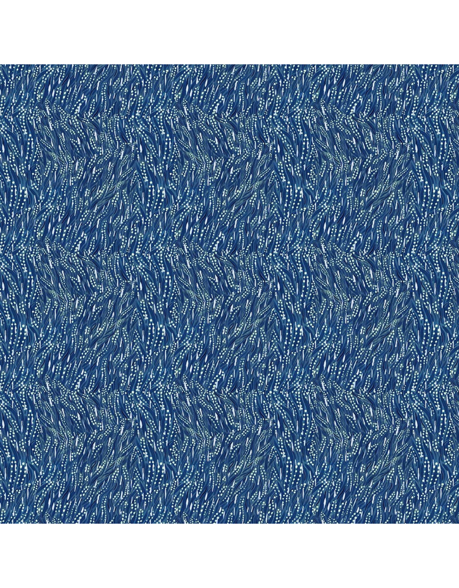 Boccaccini Meadows Autumn Forage, Wheat in Blue, Fabric Half-Yards