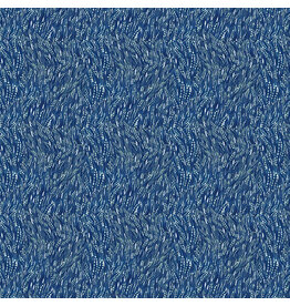 Boccaccini Meadows Autumn Forage, Wheat in Blue, Fabric Half-Yards