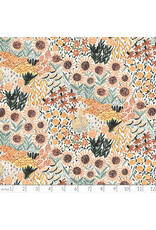 Figo Autumn Forage, Sunflowers in Gold, Fabric Half-Yards
