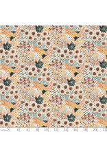 Figo Autumn Forage, Sunflowers in Gold, Fabric Half-Yards