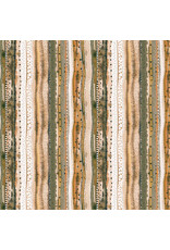 Boccaccini Meadows Autumn Forage, Stripes in Gold, Fabric Half-Yards