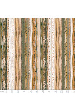 PD's Boccaccini Meadows Collection Autumn Forage, Stripes in Gold, Dinner Napkin