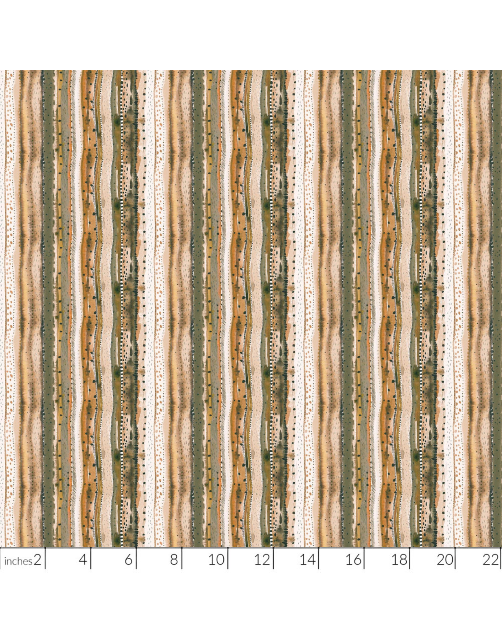 PD's Boccaccini Meadows Collection Autumn Forage, Stripes in Gold, Dinner Napkin