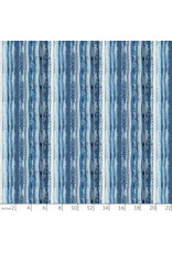 Figo Autumn Forage, Stripes in Blue, Fabric Half-Yards