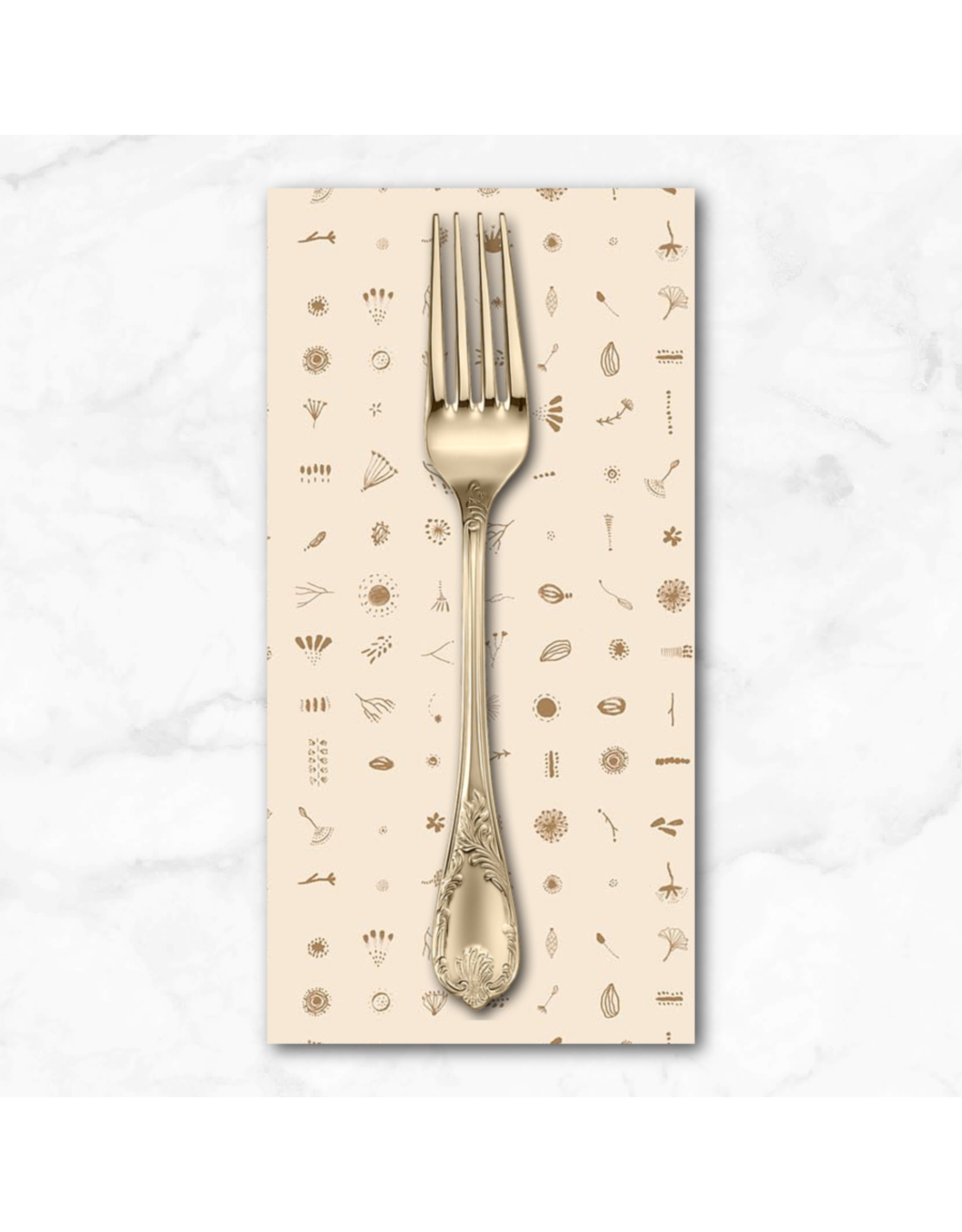 PD's Boccaccini Meadows Collection Autumn Forage, Seeds in Cream, Dinner Napkin