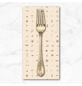 PD's Boccaccini Meadows Collection Autumn Forage, Seeds in Cream, Dinner Napkin