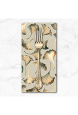 PD's Boccaccini Meadows Collection Autumn Forage, Ginko in Green, Dinner Napkin