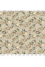 PD's Boccaccini Meadows Collection Autumn Forage, Ginko in Green, Dinner Napkin