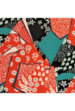 Alexander Henry Fabrics Indochine, Kimono in Red, Fabric Half-Yards
