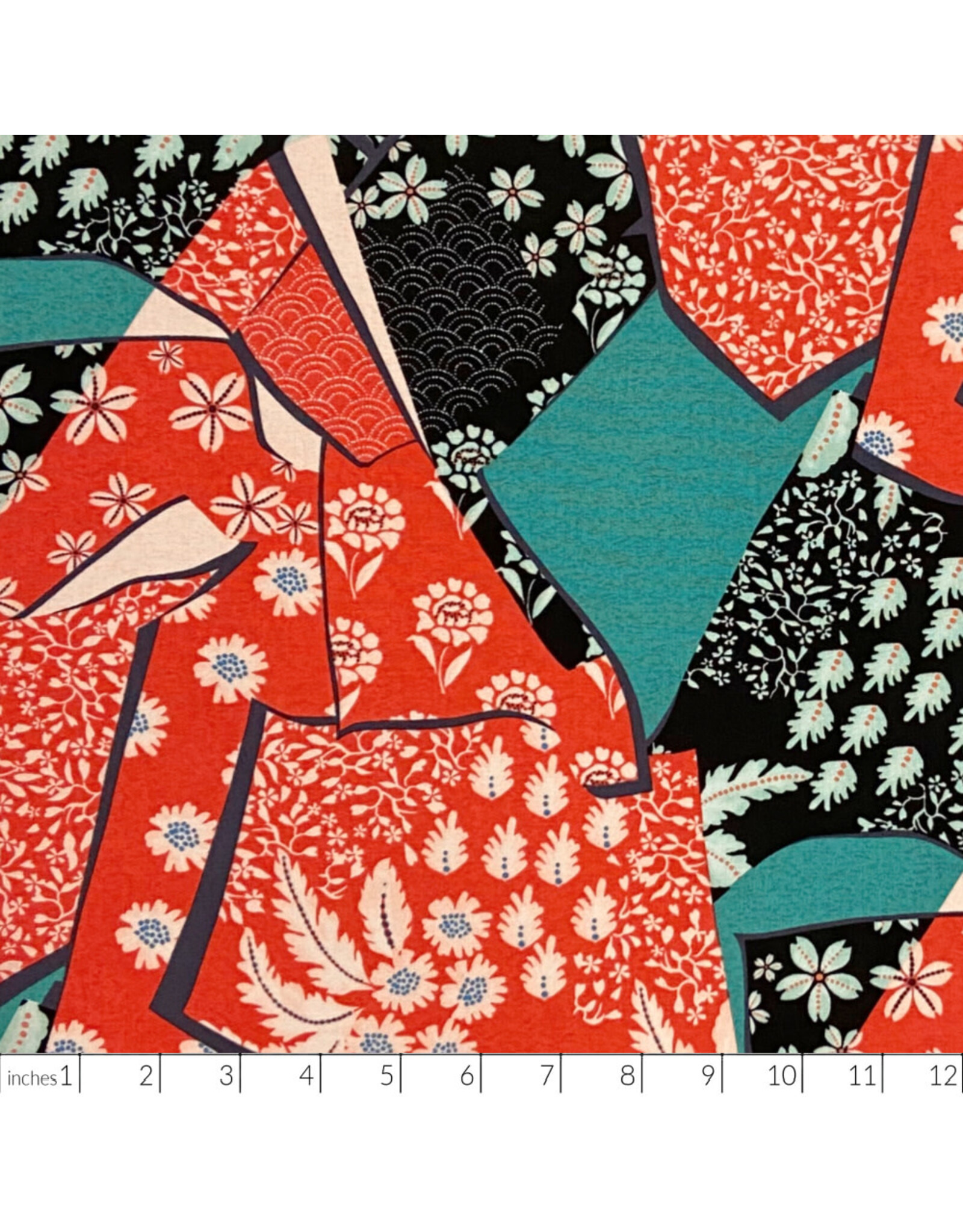 PD's Alexander Henry Collection Indochine, Kimono in Red, Dinner Napkin