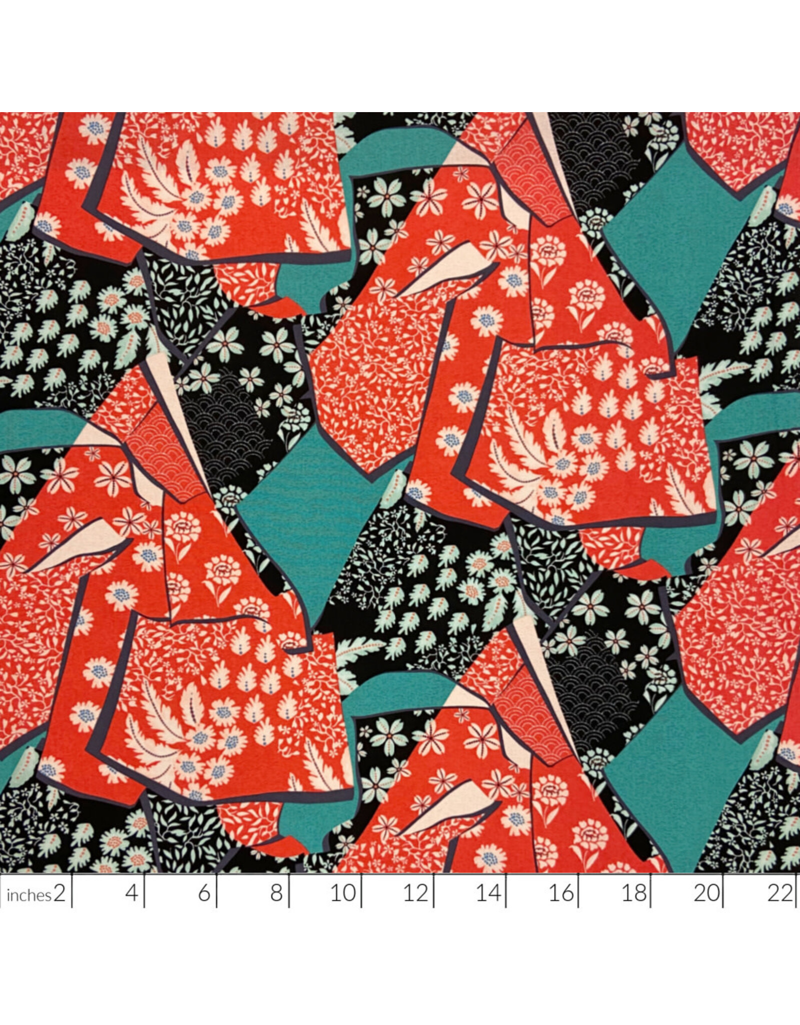 PD's Alexander Henry Collection Indochine, Kimono in Red, Dinner Napkin