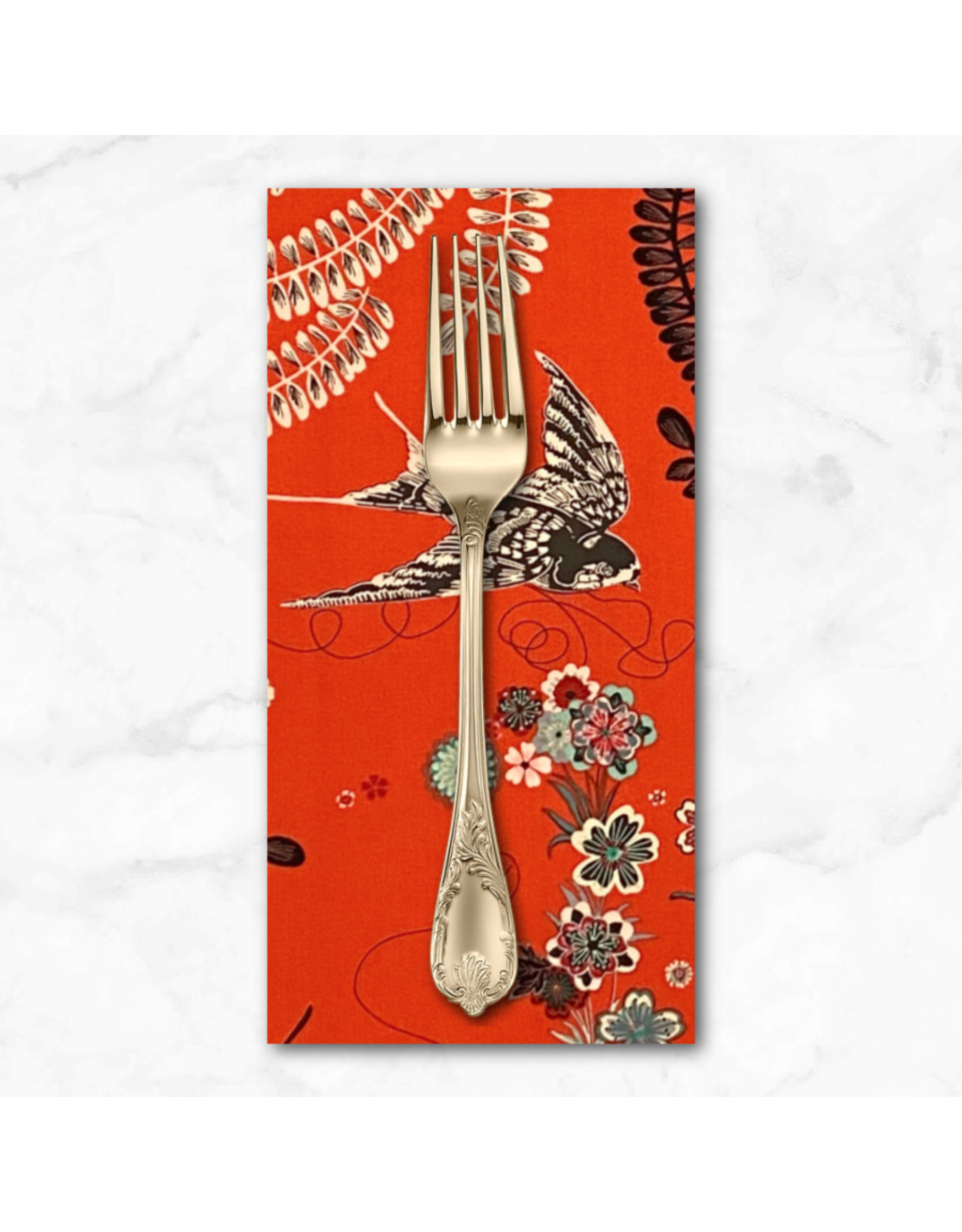 PD's Alexander Henry Collection Indochine, Japanese Sparrow in Red, Dinner Napkin