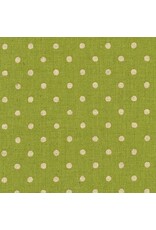 Sevenberry Linen Cotton Flax Canvas Natural Dots in Lime, Fabric Half-Yards Sevenberry Linen Cotton Flax Canvas Natural Dots in Lime, Fabric Half-Yards