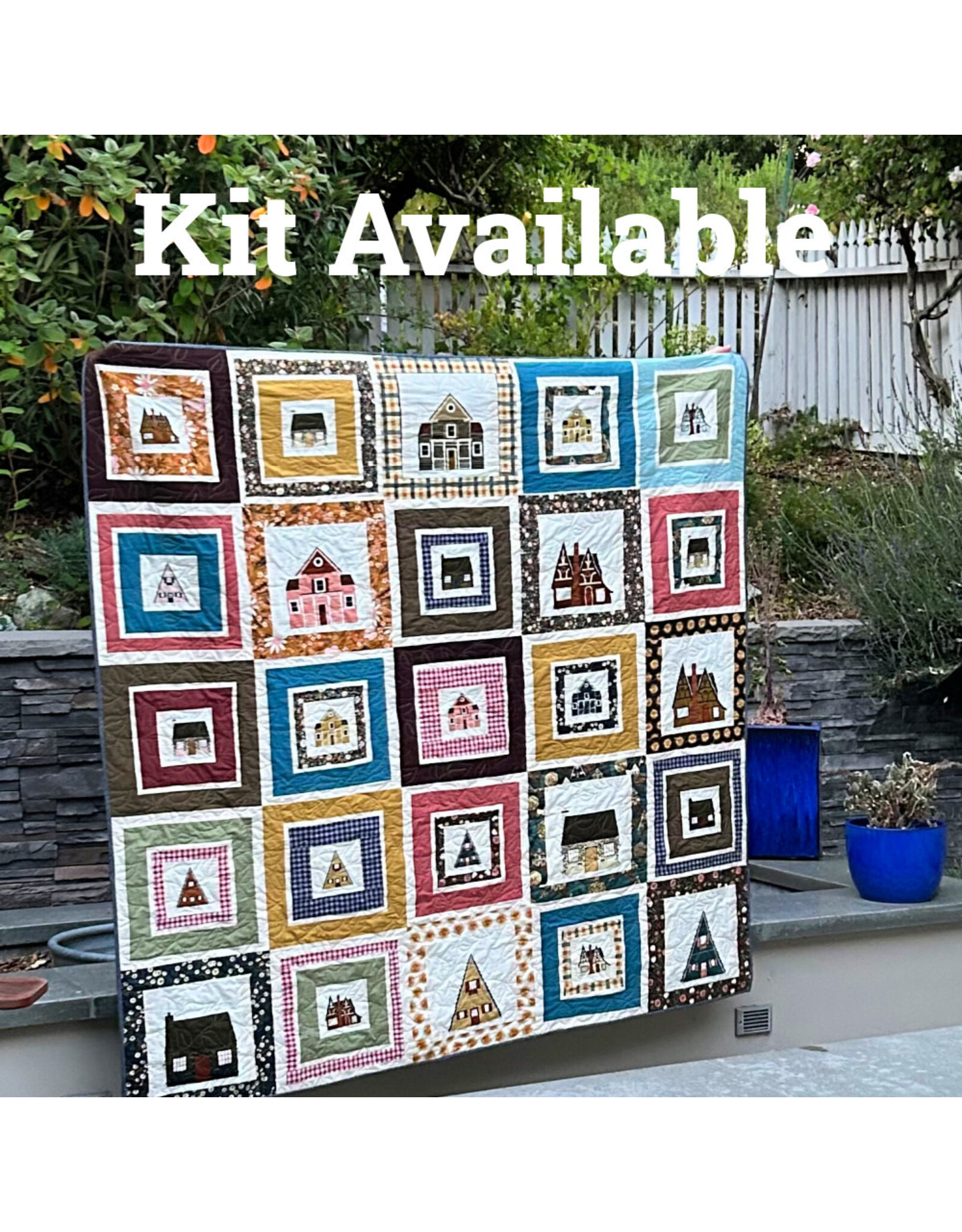 PD ON SALE - Blended Together Quaint Cottage Quilt Kit - Fabric to make a 73” x 73” quilt top
