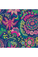 Sally Kelly Botanica, Botanica in Indigo, Fabric Half-Yards