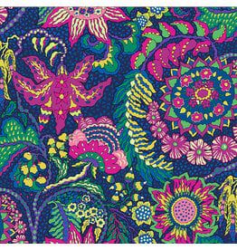 Sally Kelly ON SALE-5 YARD CUT - Botanica, Botanica in Indigo, Fabric Half-Yards