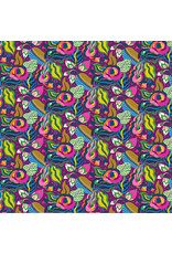 Sally Kelly ON SALE-5 YARD CUT - Botanica, Camellia in Grape