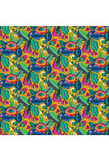 Sally Kelly Botanica, Camellia in Gold, Fabric Half-Yards
