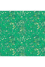 Sally Kelly Botanica, Periwinkle in Jade, Fabric Half-Yards
