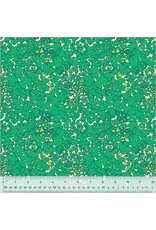Sally Kelly Botanica, Periwinkle in Jade, Fabric Half-Yards