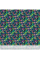 Sally Kelly ON SALE-5 YARD CUT - Botanica, Summer Leaves in Teal