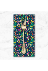 PD's Sally Kelly Collection Botanica, Summer Leaves in Teal, Dinner Napkin