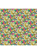 Sally Kelly Botanica, Summer Leaves in Mushroom, Fabric Half-Yards